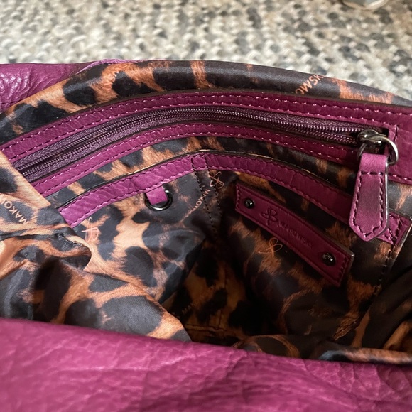 B. Makowsky leather & suede oxblood purse - Picture 8 of 9